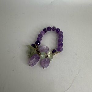 Purple and Green Amethyst beaded Bracelet